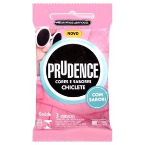 Preservativo Chiclete Prudence com 3 Unidades